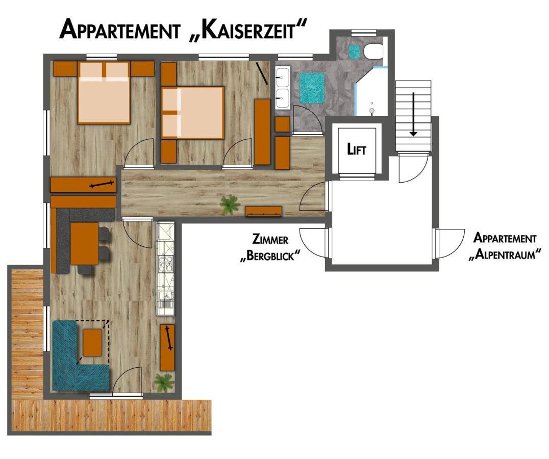 Apartment mit Balkon